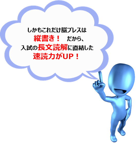 縦書き長文読解速読力養成　国語文法授業＆脳プレス　