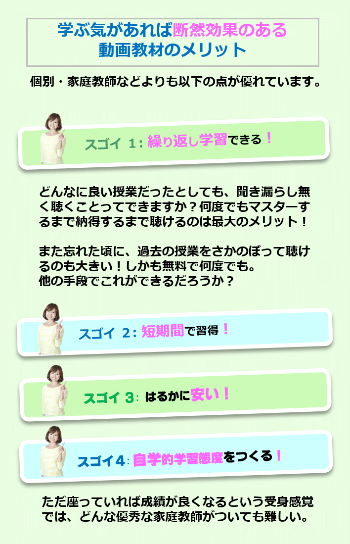 動画教材のメリット1